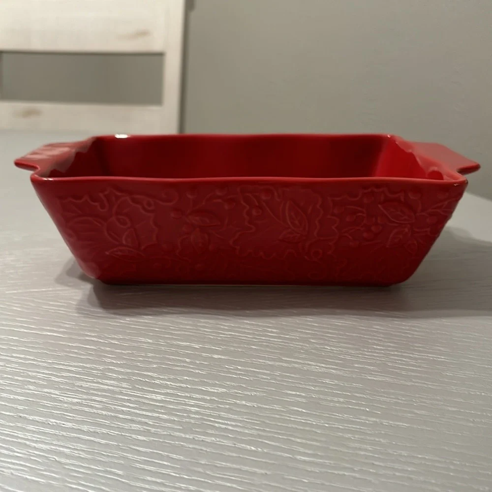 Laurie Gates Small Square Casserole Baking Dish Red 1.85 Quarts